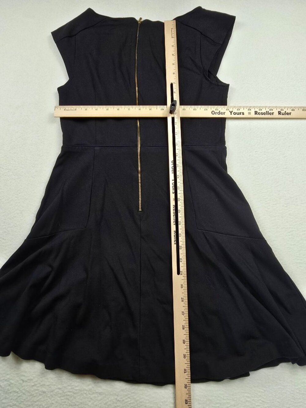 Banana Republic Black Fit & Flare Sleeveless Dress Size 10 - Picture 4 of 4